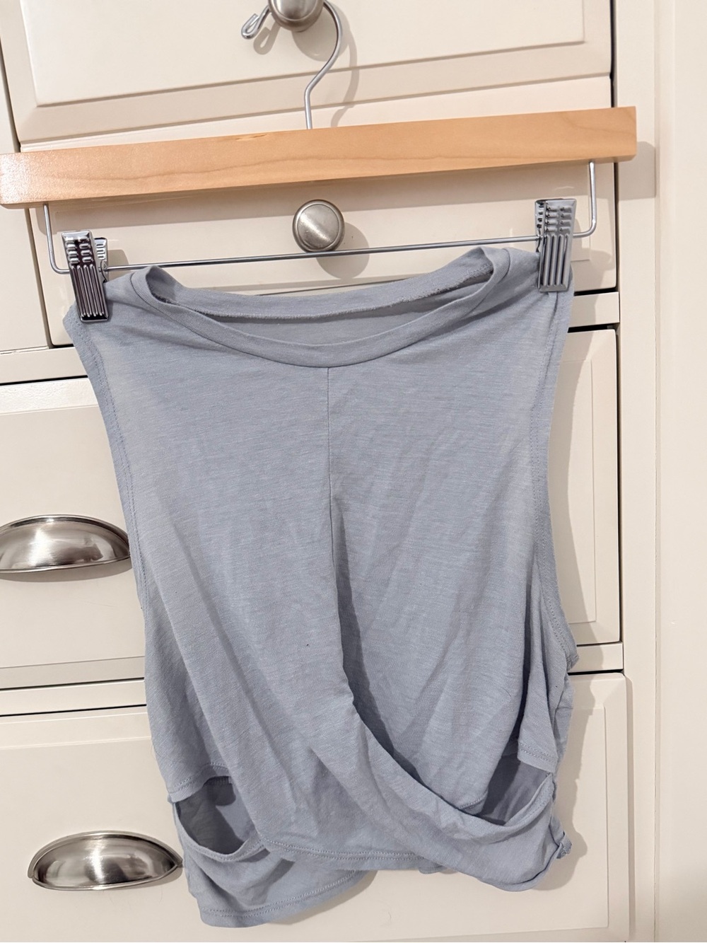 JoyLab Light Blue Twist-Hem workout Tank Top